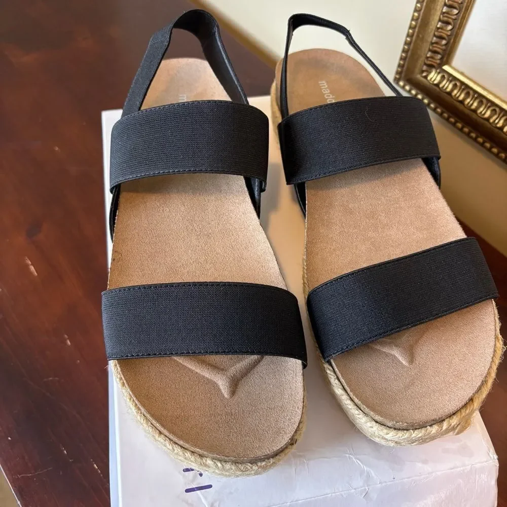 New Madden Girl Cassie Spring Summer Sandals Womens Size 10 Black 2